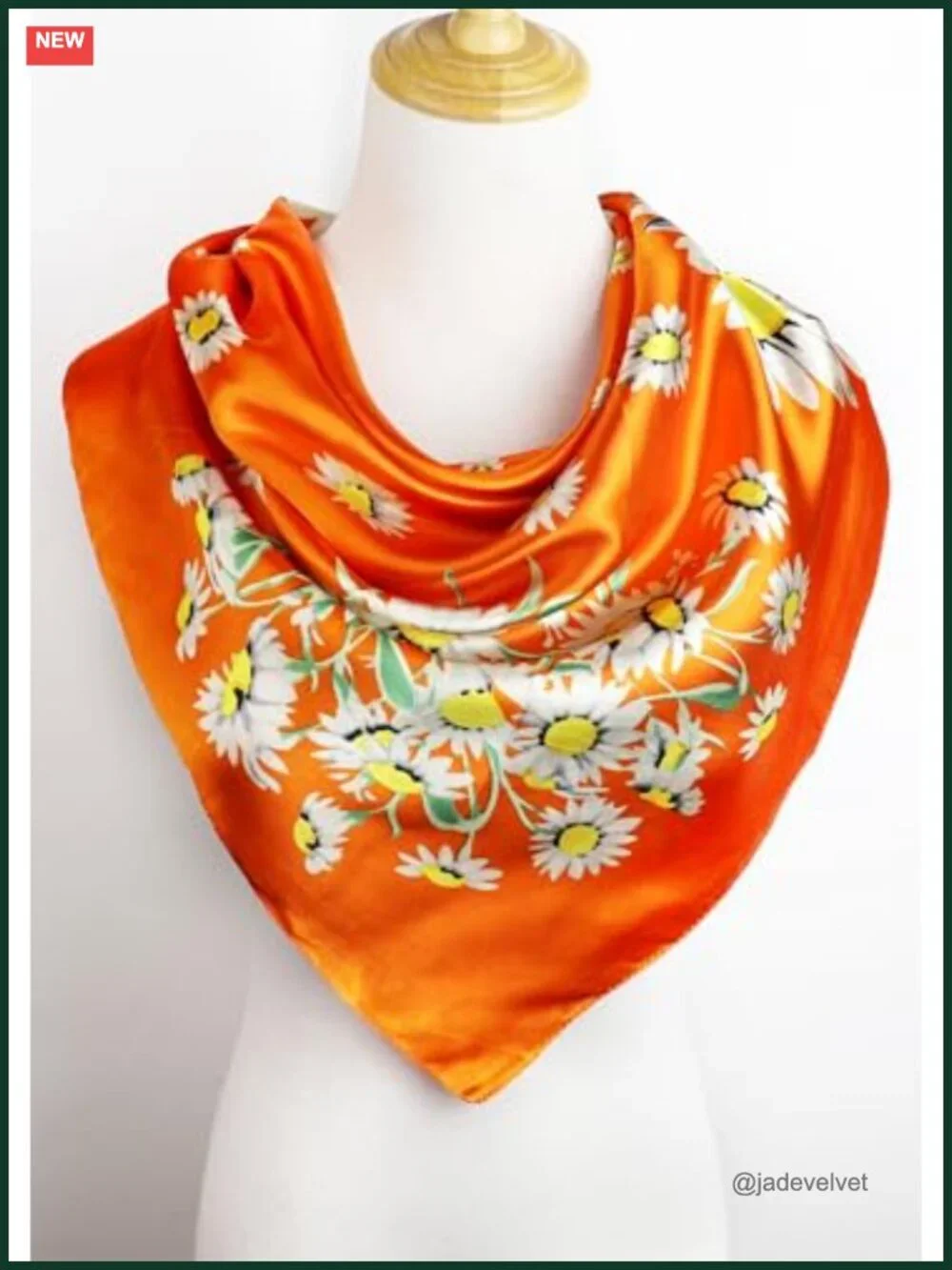 Satin Head Scarf for Women Silk Like Hair Wrap 35x35 Square Bandana